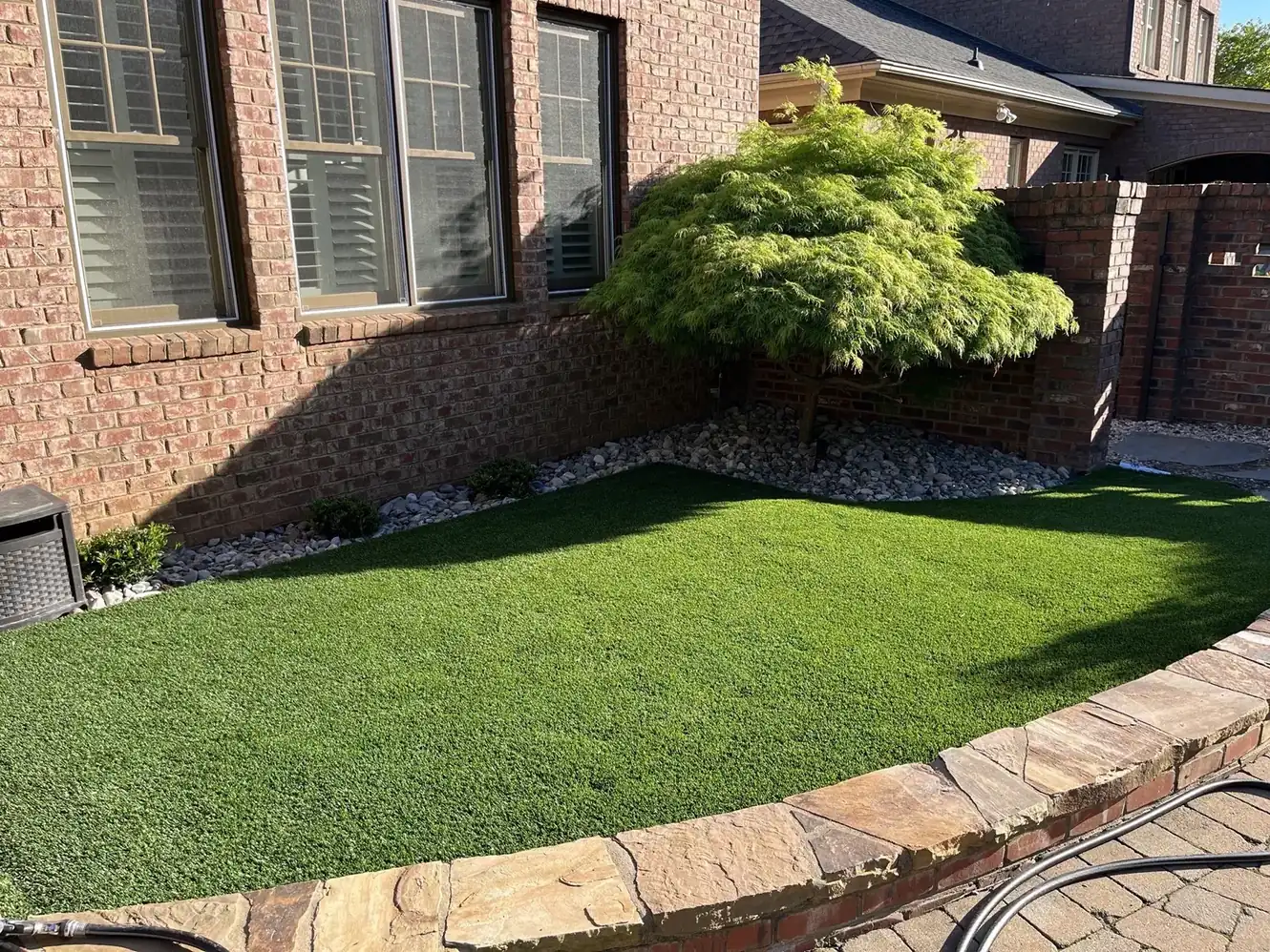 Artificial turf retaining wall Charlotte NC